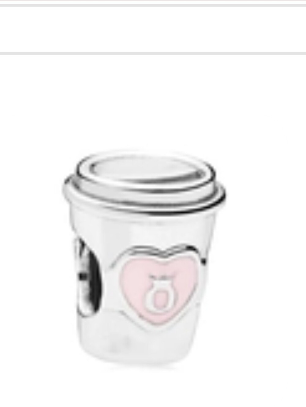 Pink Enamel Coffee Charm Bead